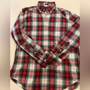 Like New Men’s Size Medium Christmas Plaid J Crew Flex Button Down Shirt 🎄